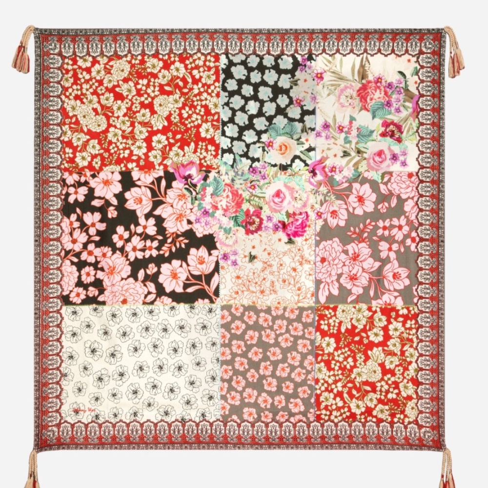 JOHNNY WAS Block Silk Scarf - Picture 2 of 8